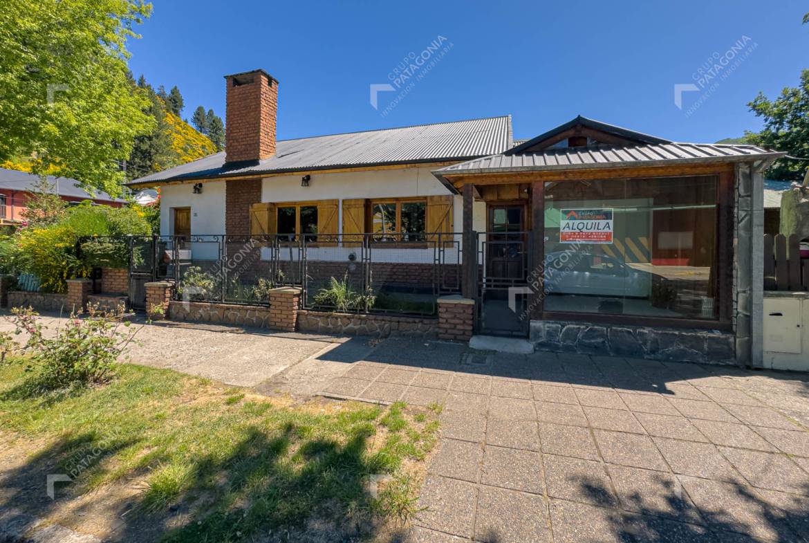 local comercial + casa en alquiler en zona centro de san martin de los andes