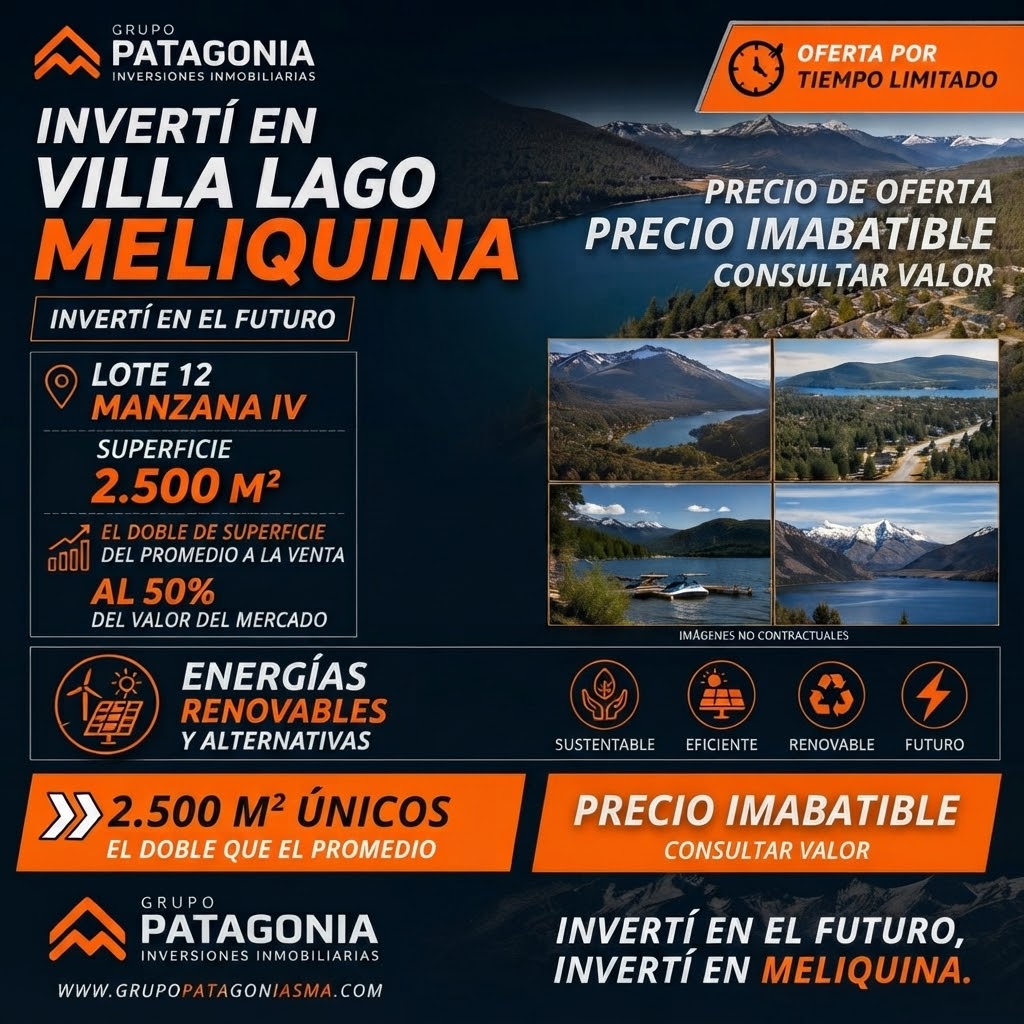lote terreno barato en venta en villa lago meliquina san martin de los andes neuquen patagonia argentina